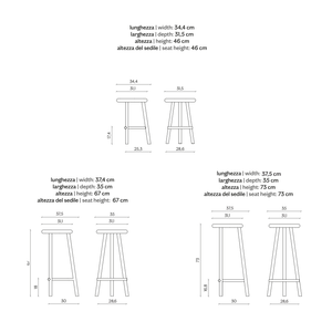 Milk Stool - Three Heights