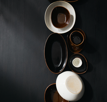 Load image into Gallery viewer, Out of Lines Oval Serving Bowl Dark Brown