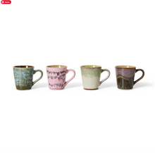 Load image into Gallery viewer, HKLIVING 70&#39;s Ceramic Brutalism Espresso Mugs - Set of Four