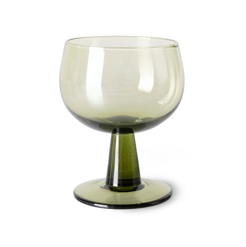 HKliving The Emeralds Set of Four Glasses - Olive Green