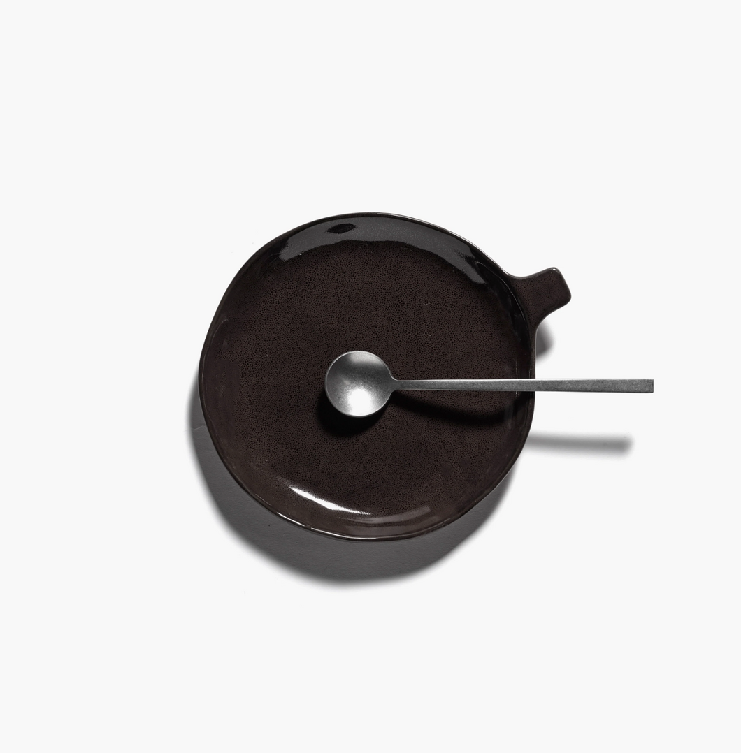 La Mère Ebony Plate With Handle