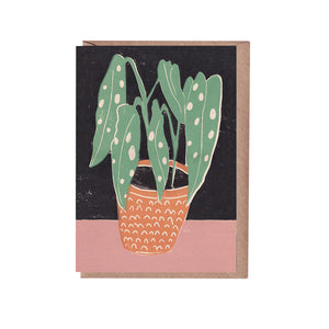 Spotted Begonia Greeting Card