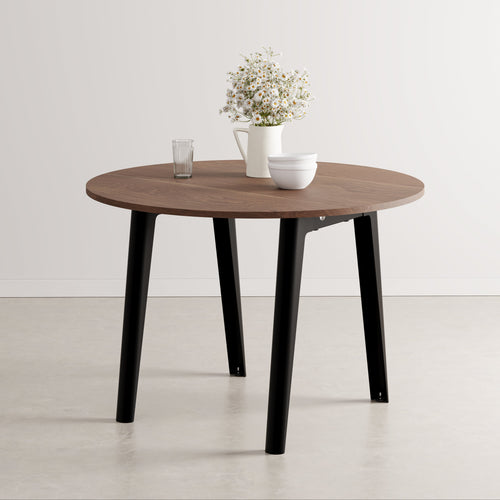 Tiptoe New Modern Walnut Round Dining Table