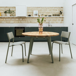 Tiptoe New Modern Round Table | Reclaimed Wood