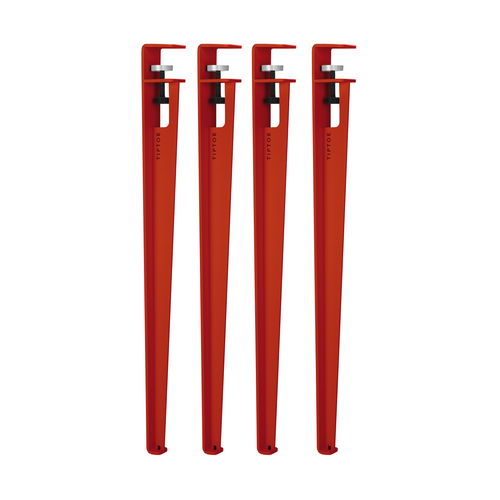 TIPTOE Table Leg 75 cm - Tomato Red Set of 4