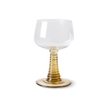Load image into Gallery viewer, HKliving Green Tall Swirl Wine Glass