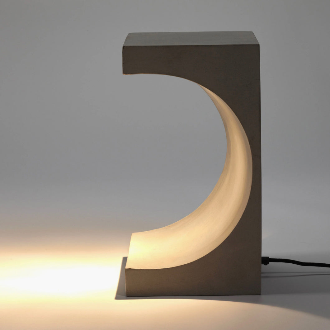 Tangent Concrete Side Table With Light