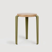 Load image into Gallery viewer, TIPTOE x HEJU Heather Green Oak Lou Stool