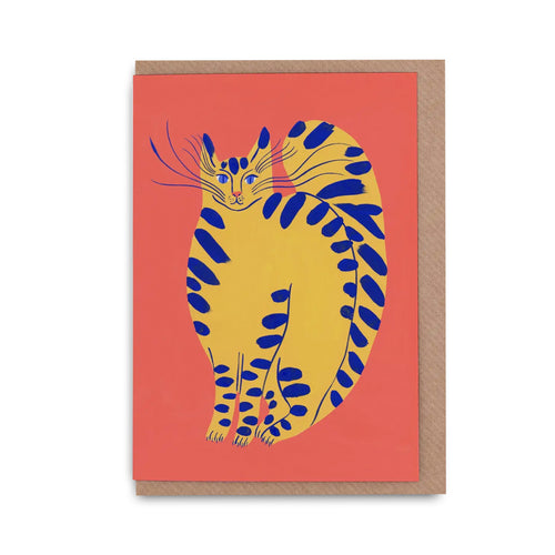 Yellow Kitten Greetings Card