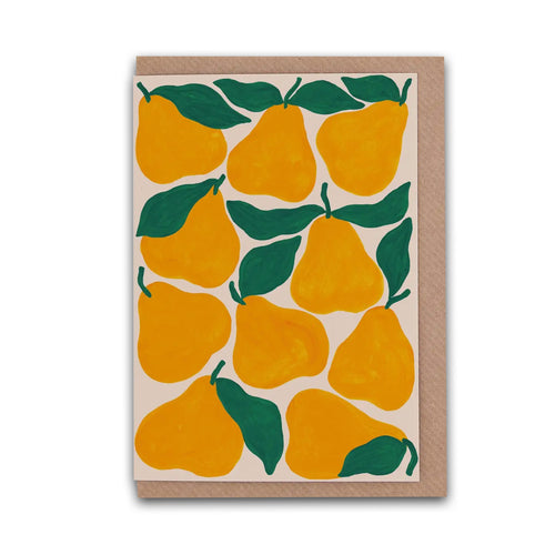 Yellow Pears Greetings Card