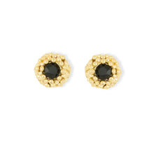 Load image into Gallery viewer, Maine Black Flower Stud Earrings