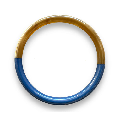 Navy Blue Lacquered Buffalo Horn Bangle