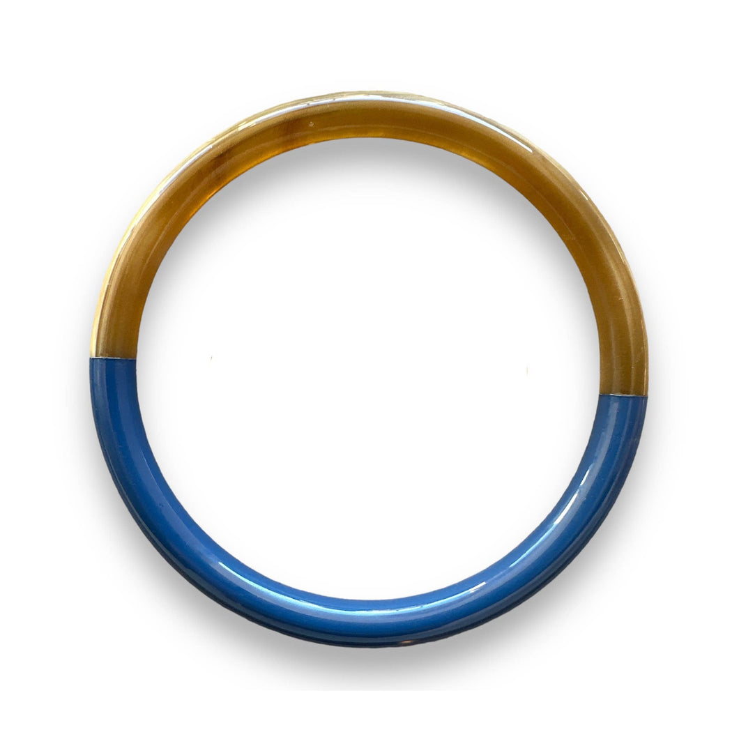 Navy Blue Lacquered Buffalo Horn Bangle