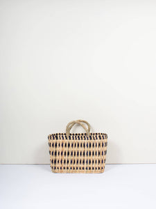 Indigo Woven Reed Small Basket