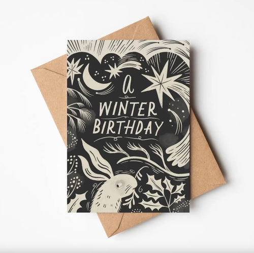 'A Winter Birthday' Greeting Card