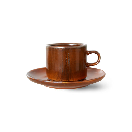 HKLiving Burned Orange Cup & Saucer