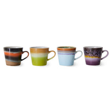 Load image into Gallery viewer, HKliving 70&#39;s Ceramic Solid Cappuccino Mugs - Set of Four