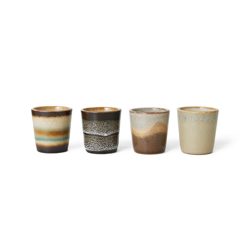 HKliving 70's Ceramic Egg Cups Granite - Set of 4