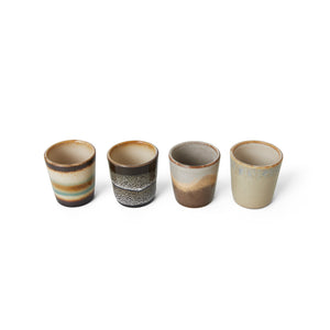 HKliving 70's Ceramic Egg Cups Granite - Set of 4
