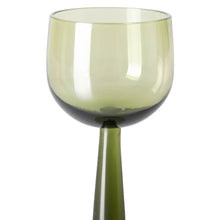 Load image into Gallery viewer, HKliving The Emeralds Tall Wine Glass - Olive