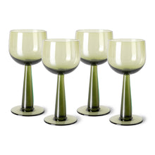 Load image into Gallery viewer, HKliving The Emeralds Tall Wine Glass - Olive