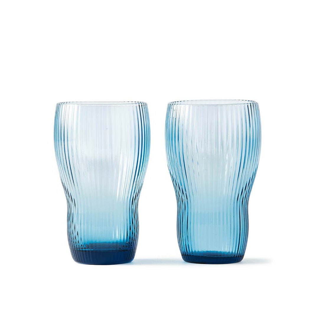 Pum Blue Set of 2 Long Drink Glasses