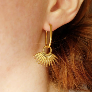 Abstract Palm Leaf Earrings