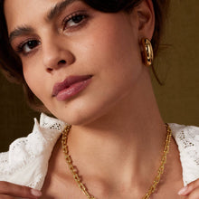 Load image into Gallery viewer, Casey Chunky Gold Hollow Hoop Earrings