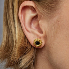 Load image into Gallery viewer, Maine Black Flower Stud Earrings