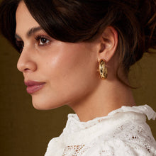 Load image into Gallery viewer, Casey Chunky Gold Hollow Hoop Earrings