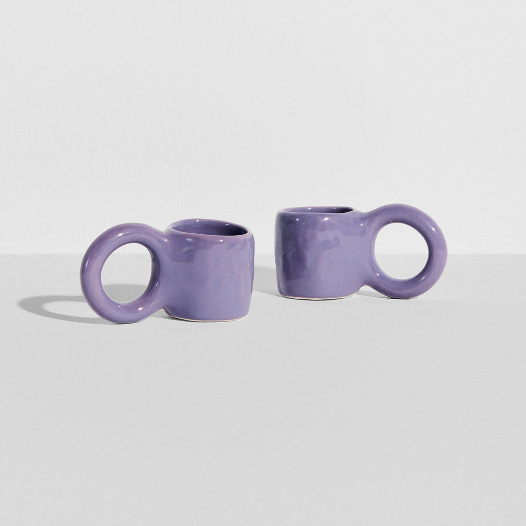 Donut Set Of Two Espresso Cups - Blueberry