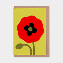 Load image into Gallery viewer, Red Poppy Greetings Card by Giacomo Bagnara