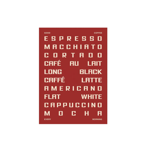 Coffee Guide A3 Print