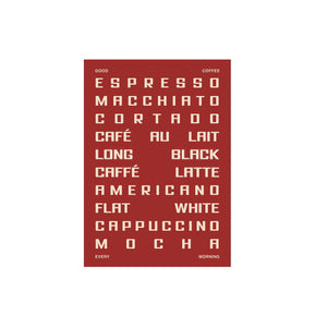Coffee Guide A3 Print