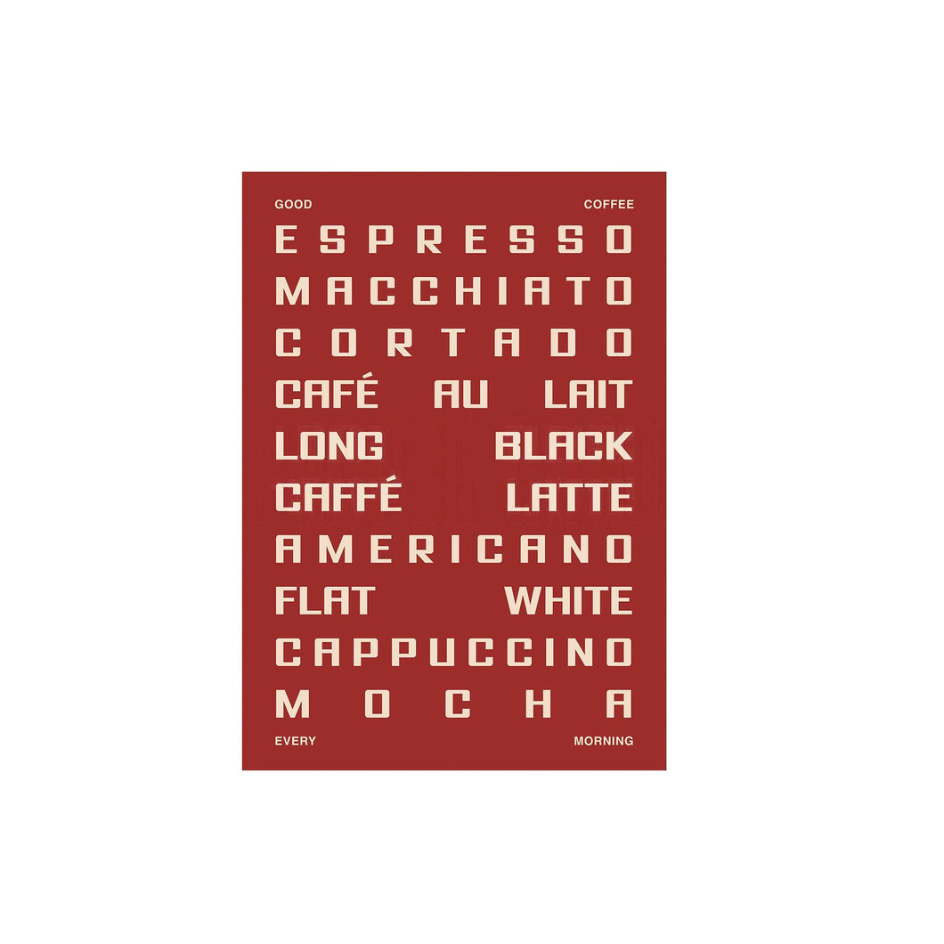 Coffee Guide A3 Print