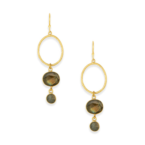 Cadiz Labradorite Gemstone Earrings