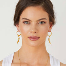 Load image into Gallery viewer, Gold Chili Charm Hoop Earrings
