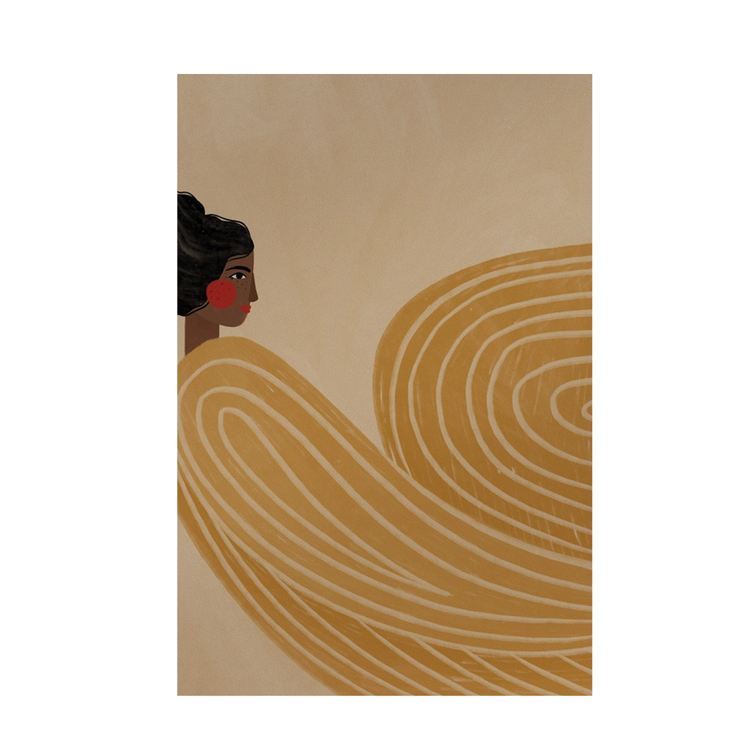 The Woman With The Yellow Dress - A3 Print