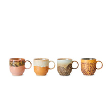 Load image into Gallery viewer, HKliving 70&#39;s Ceramic Cape Café Mugs - Set of Four