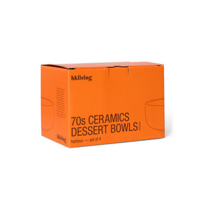 HKliving 70's Ceramic Harbour Dessert Bowls - Set of Four