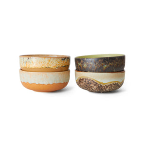 HKLiving 70's Ceramics Tapas Bowls Drift - Set of Four