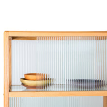 Load image into Gallery viewer, HKliving Ribbed Glass Display Cabinet