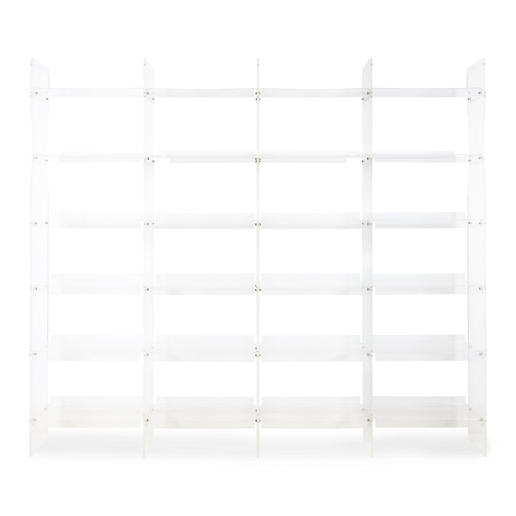 HKliving Clear Acrylic Shelving - 4 Columns