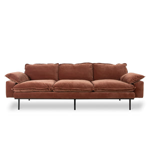 HKliving Retro Velvet Sofa - 3 & 4 Seat