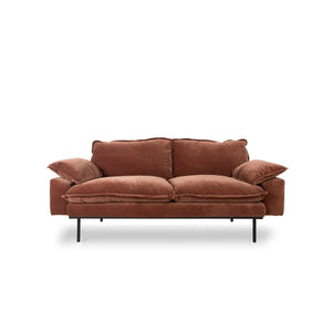 HKliving Retro Velvet 2 Seat Sofa