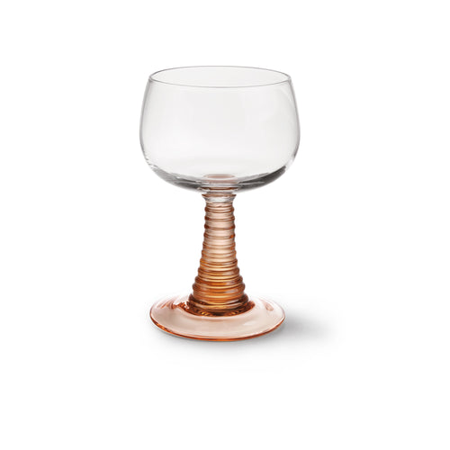 HKliving Nude Tall Swirl Wine Glass