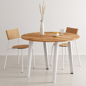 Tiptoe New Modern Round Table | Reclaimed Wood