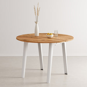 Tiptoe New Modern Round Table | Reclaimed Wood
