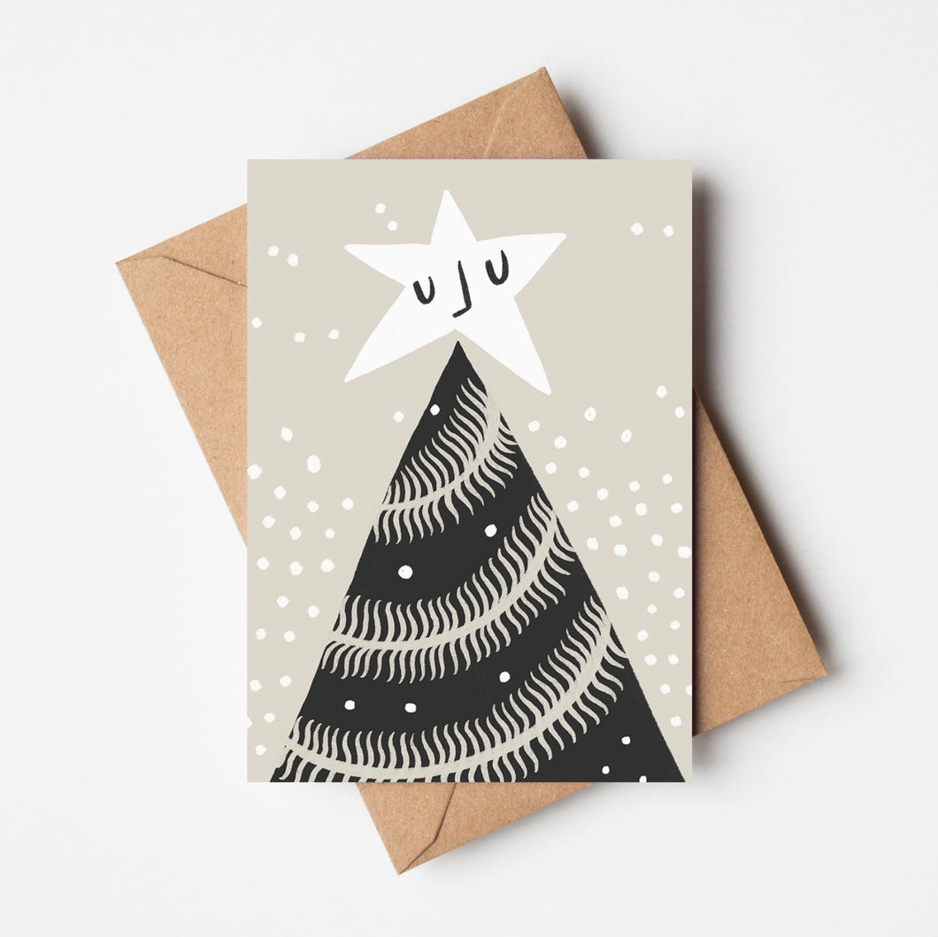 'Tinsel Tree' Christmas Greeting Card