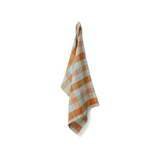 Load image into Gallery viewer, HKliving Check Tea Towel - Amber &amp; Blue